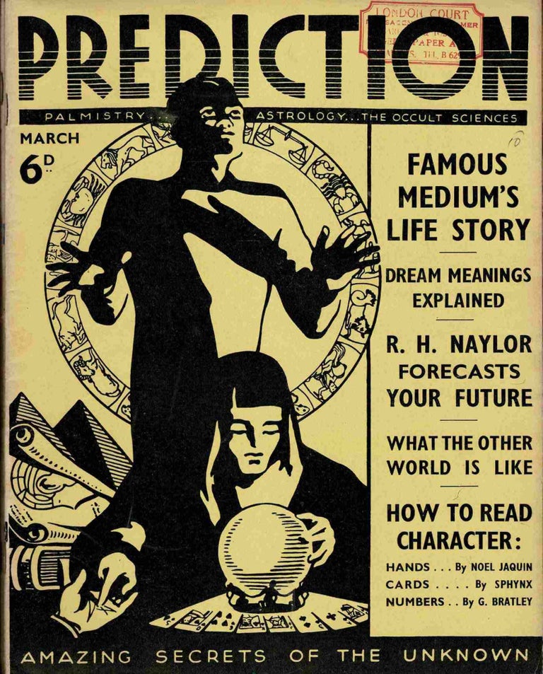 Item #100173 Prediction, The Occult Sciences, Astrology, Palmistry, Numerology, etc. (1937-1941). James Leigh.