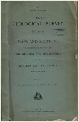 Item #100641 Geological Survey, Bulletin 94. Maps and Sections to Accompany Report on the Geology...