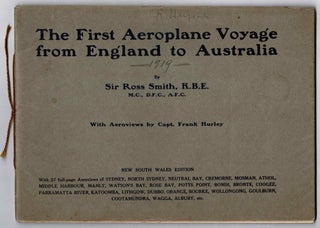 Item #101191 The First Aeroplane Voyage From England to Australia. New South Wales Edition. Sir...