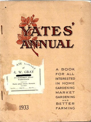 Item #101336 Yates' Annual. 1933
