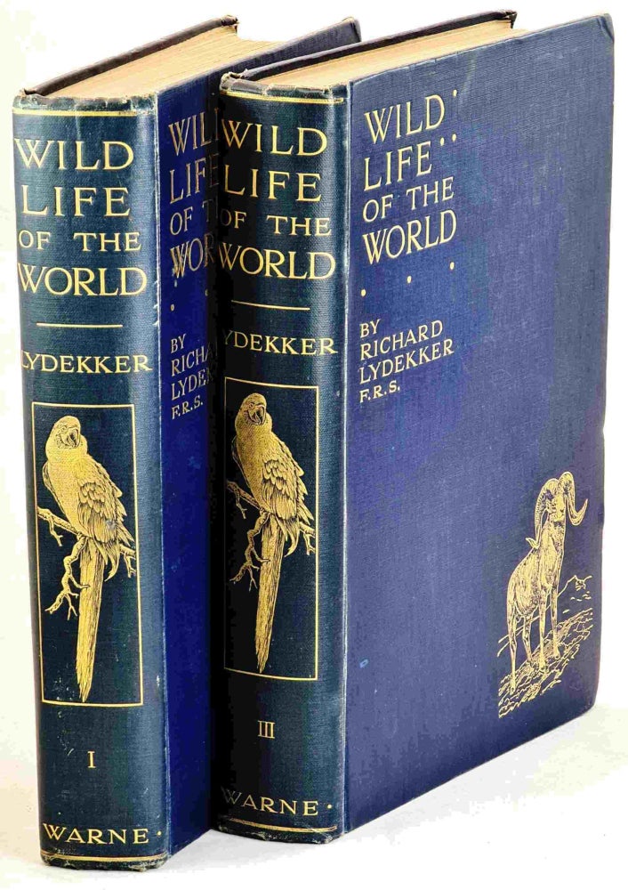 Item #101528 Wild Life of the World: a descriptive survey of the Geographical distribution of animals. (Volumes I and III). Richard Lydekker.