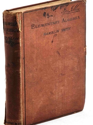 Item #101565 Elementary Algebra. J. Hamblin Smith