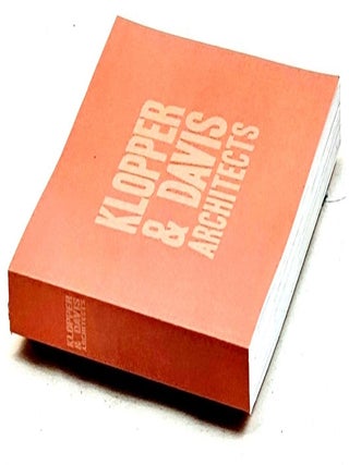 Item #101906 Klopper & Davis Architects : Selected Works - Volume 1. Samuel Klopper, Matthew...