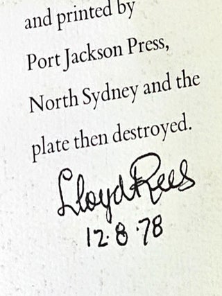 Lloyd Rees Drawings. (Deluxe limited edition of 100 copies)