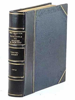 P&O Maloja. Manuscript Travel Diary, Fremantle to Sydney and Hobart, 1912. With original. Frederick Miller.