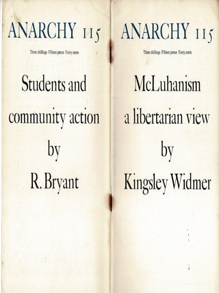Item #104236 Anarchy. Issue 115. September 1970. Colin Ward