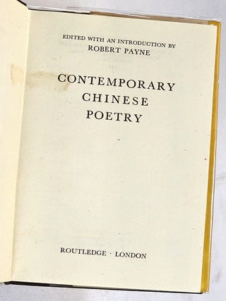 Contemporary Chinese Poetry