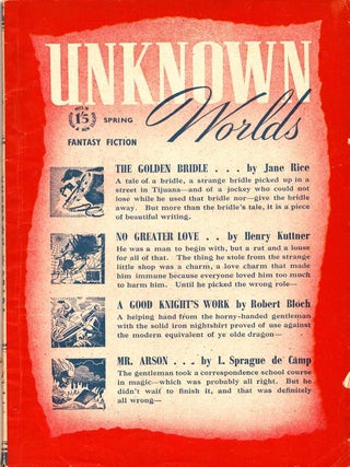Item #105846 Unknown Worlds. Volume IV, No. 3 (British Edition