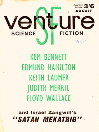 Venture Science Fiction Magazine. Australian Edition August 1964. (British Edition June 1964, No. 10. Robert P. Mills, var, ed.