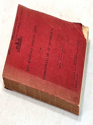 Item #106207 The Military Forces List of the Commonwealth of Australia. 30th June 1910