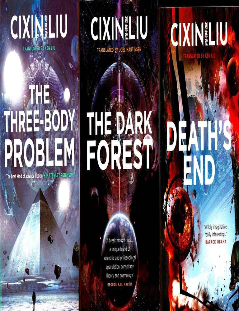 Item #106542 Remembrance of Earth's Past. Three Volumes: The Three-Body Problem; The Dark Forest; Death's End. Cixin Liu.