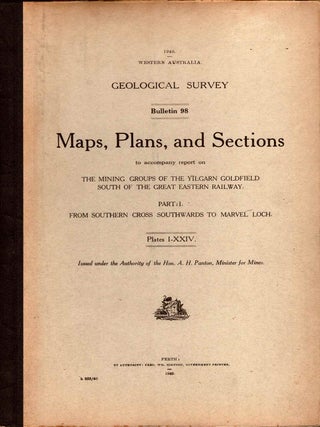 Geological Survey, Bulletin No. 98, Maps, Plans, and Sections to accompany report on The Mining...