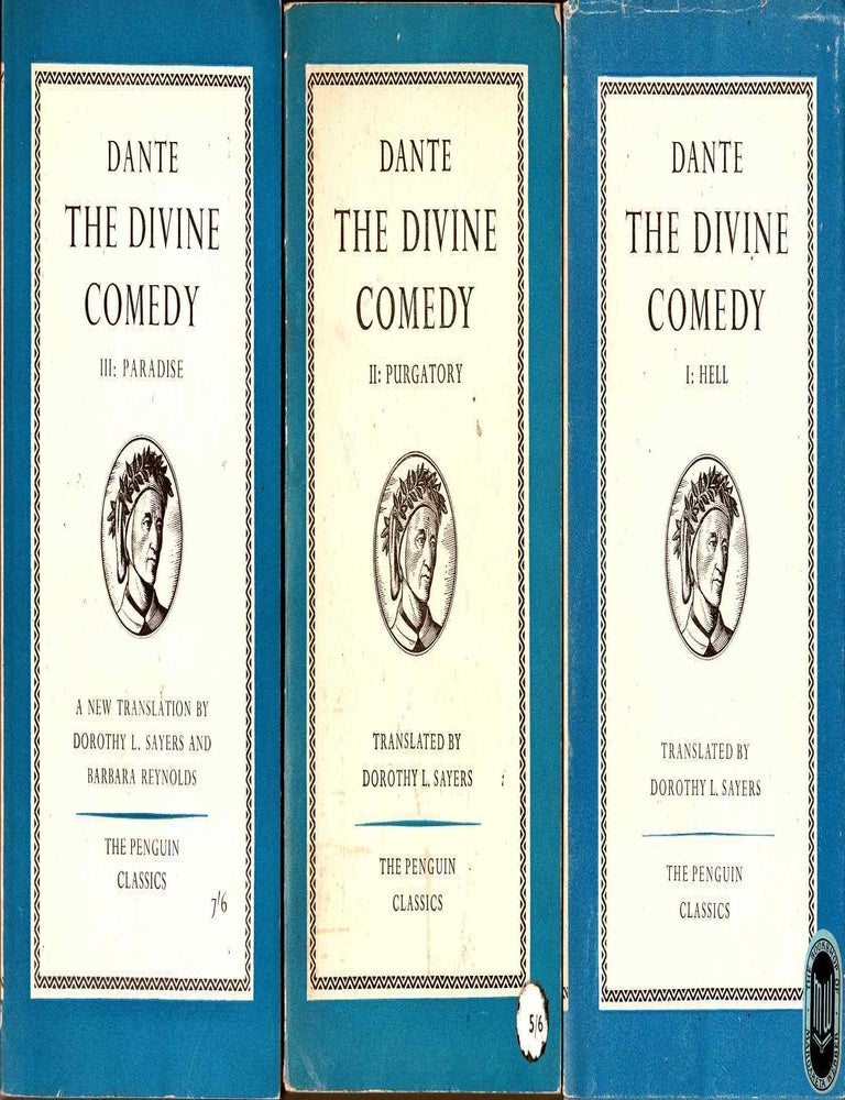Item #106811 The Comedy of Dante Alighieri, the Florentine. Cantica I. Hell. Cantica II. Purgatory. Cantica III. Paradise. (Three Volumes, first printings). *The Divine Comedy. Dante Alighieri, Dorothy L. Sayers.