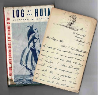 Item #88297 Log of the Huia: A Record of the Schooner 1894-1951 [Signed with letter & sketch by...