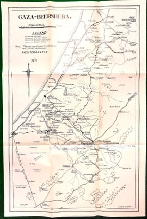 Item #95188 Map of Gaza [Middle Eastern Campaign, WWI]. Hunter Rogers, map-maker