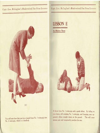 Item #99566 Capt. Leo. McLaglan's Modernised 'Learn As You Look' Jiu-Jitsu Lessons. Captain...