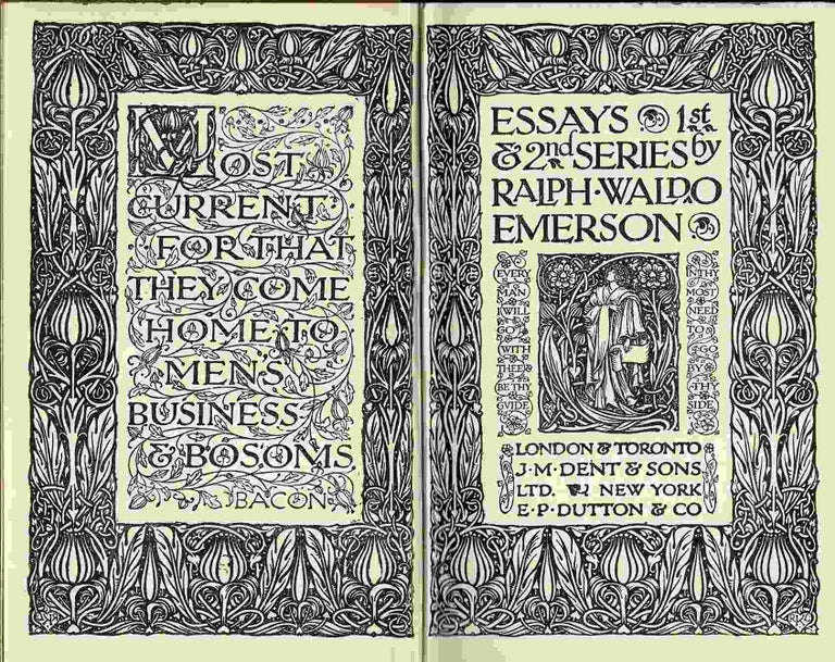 Item #99608 Essays, 1st and 2nd Series. Ralph Waldo Enerson.