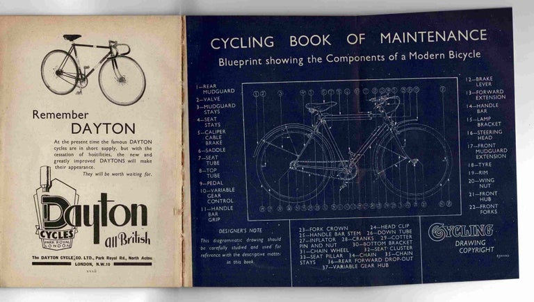 Item #99852 Cycling Book of Maintenance [1st edition, 1945]